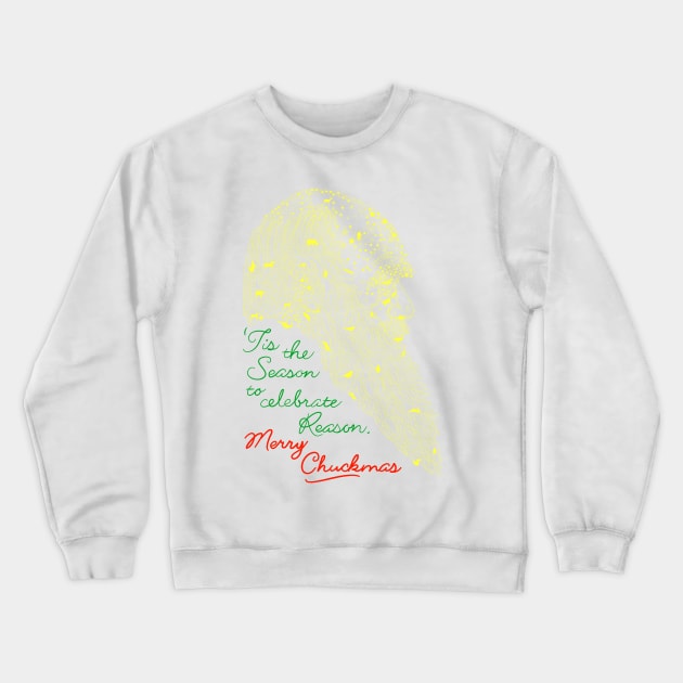 "Merry Chuckmas!" by Tai's Tees Crewneck Sweatshirt by TaizTeez